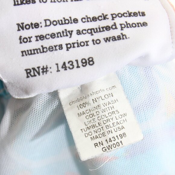 Chubbies Swim Trunk Shorts Seashells Fish Ocean Blue 5" Inseam Size Medium - Picture 10 of 12